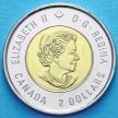 Монета 2 доллара 2014 год. 75 лет с начала войны, Канада