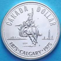 Канада 1 доллар 1975 год. Калгари. Серебро.