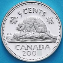 Канада 5 центов 2006 год. Серебро. Пруф.
