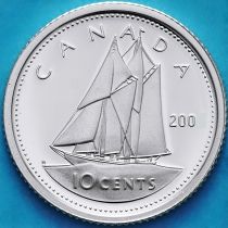 Канада 10 центов 2006 год. Серебро. Пруф.
