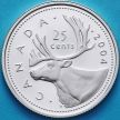 Монета Канада 25 центов 2004 год. Серебро. Пруф.