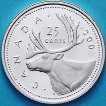 Канада 25 центов 2006 год. Серебро. Пруф.