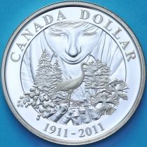 Канада 1 доллар 2011 год. Парки Канады. Пруф.