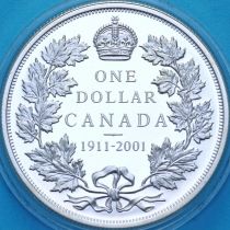 Канада 1 доллар 2001 год. Серебряный доллар 1911 года. Пруф. Коробочка