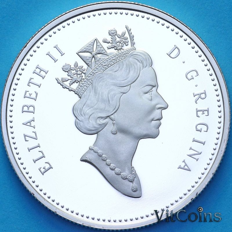 Монета Канада 1 доллар 2003 год. 100 лет добыче кобальта. Пруф.