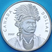 Канада 1 доллар 2007 год. Тайенданегеа. Пруф.