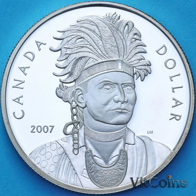 Монета Канада 1 доллар 2007 год. Тайенданегеа. Пруф.