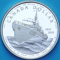 Канада 1 доллар 2010 год. 100 лет канадским ВМФ. Пруф.