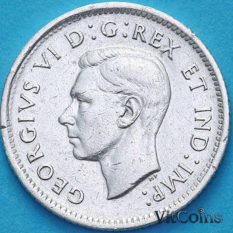 Монета Канада 10 центов 1940 год.