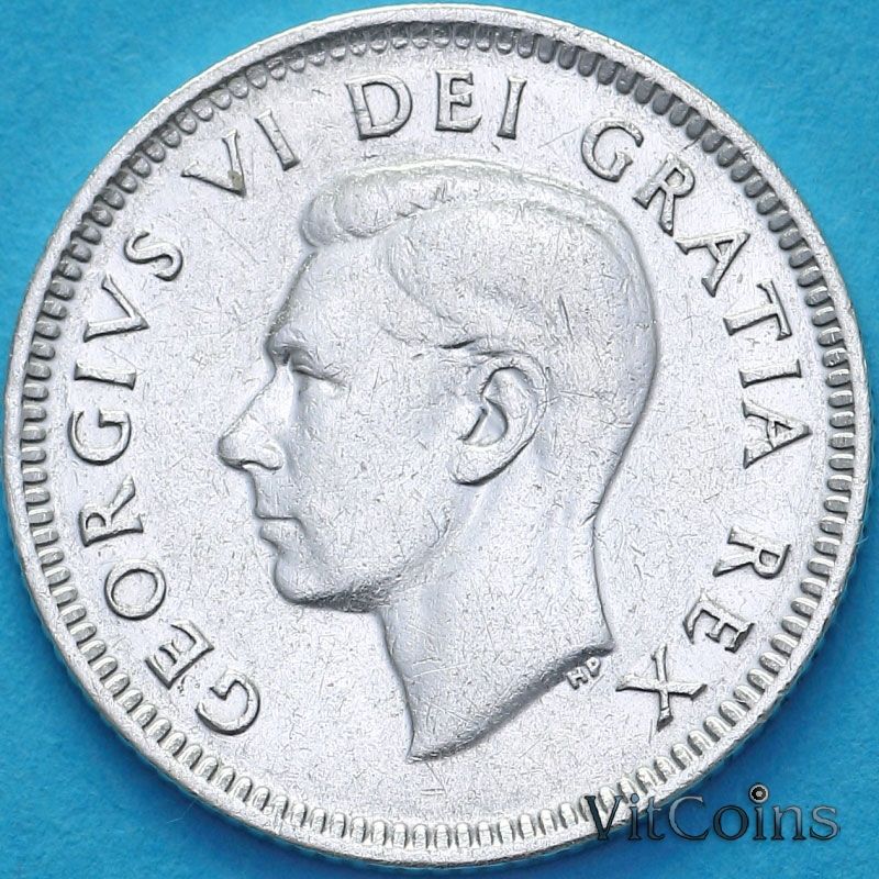 Монета Канада 10 центов 1951 год.