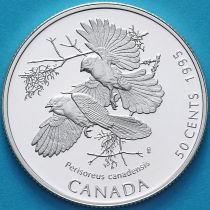 Канада 50 центов 1995 год. Серебро. Пруф. Канадская кукша