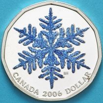 Канада 1 доллар 2006 год. Снежинка. Серебро