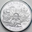Монета Канада 20 долларов 2007 год. Международный полярный год. Серебро. Пруф.