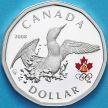 Монета Канада 1 доллар 2006 год. Олимпиада в Турине. Серебро