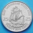 Монета Восточных Кариб 25 центов 2002 год