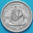 Монета Британских Карибских Территорий 10 центов 1955-1965 год.