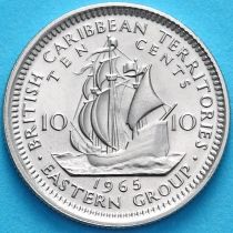 Британские Карибские Территории 10 центов 1965 год.