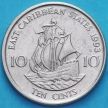 Монета Британских Карибских Территорий 10 центов 1981-1993 год.