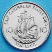 Монета Восточные Карибские Территории 10 центов 2000 год.