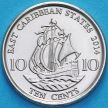 Монета Восточные Карибские Территории 10 центов 2014 год.