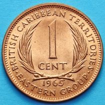 Британские Карибские Территории 1 цент 1965 год. UNC.