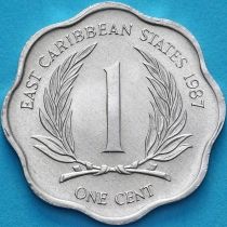 Восточные Карибские Территории 1 цент 1987 год.