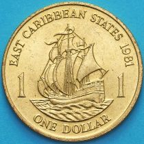 Восточные Карибы 1 доллар 1981 год.