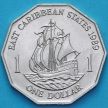 Монета Восточные Карибы 1 доллар 1989 год.
