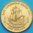 Монета Восточные Карибы 1 доллар 1986 год.