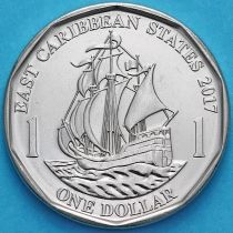 Восточные Карибы 1 доллар 2017 год.