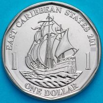 Восточные Карибы 1 доллар 2012 год.