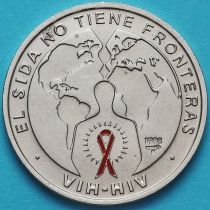 Куба 1 песо 1998 год. Борьба со СПИДом.