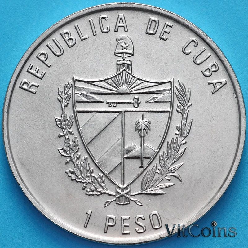 Монета Куба 1 песо 2002 год. В. И. Ленин.