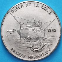 Куба 1 песо 1982 год. Эрнест Хемингуэй. Рыбалка на марлина
