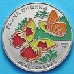 Монеты Кубы 1 песо 2001 год. Бабочка Фебиc Авелланеда. Эмаль