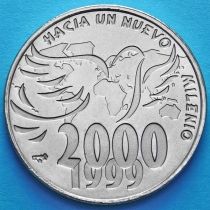 Куба 1 песо 2000 год. Миллениум. Голубь.