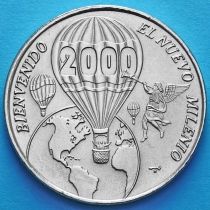 Куба 1 песо 2000 год. Миллениум. Аэростат.