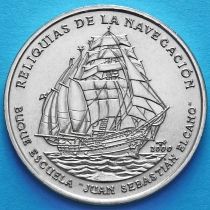Куба 1 песо 2000 год. Учебное судно ВМС Испании  "Хуан Себастьян Элькано".