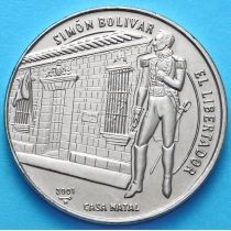 Куба 1 песо 2001 год. Симон Боливар