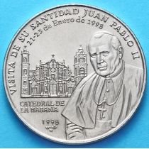 Куба 1 песо 1998 г. Визит Иоанна Павла II