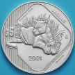 Монета Мексика 5 песо 2001 год. Ягуар. Серебро.