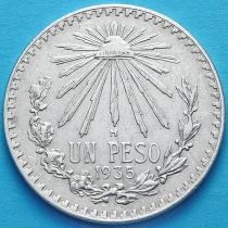 Мексика 1 песо 1935 год. Серебро.