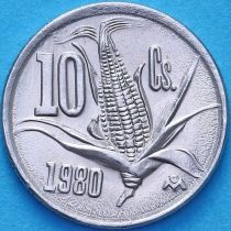 Мексика 10 сентаво 1980 год. Кукурузный початок.