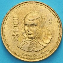 Мексика 1000 песо 1990 год. Хуана Инес де ла Крус.
