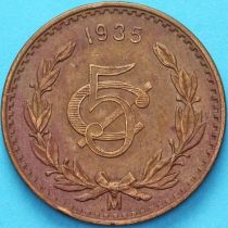 Мексика 5 сентаво 1935 год.