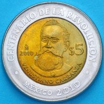 Мексика 5 песо 2010 год. Венустиано Карранса