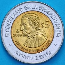 Мексика 5 песо 2009 год. Сервандо Тереса де Миер