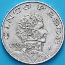Мексика 5 песо 1976 год. Винсенте Горреро.