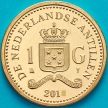 Монета Нидерландские Антилы 1 гульден 2014 год.