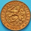 Монета Нидерландские Антилы 1 цент 1963 год. UNC